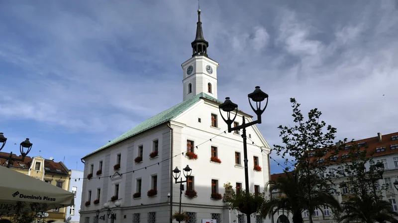 Rynek w Gliwicach ze Starym Ratuszem